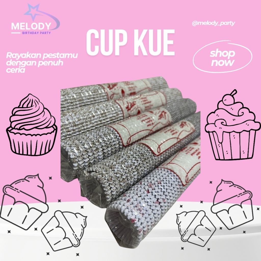 Cup Kue Nastar / Cup Cases Kue Mini / Cup Cake Motif (1000 pcs)