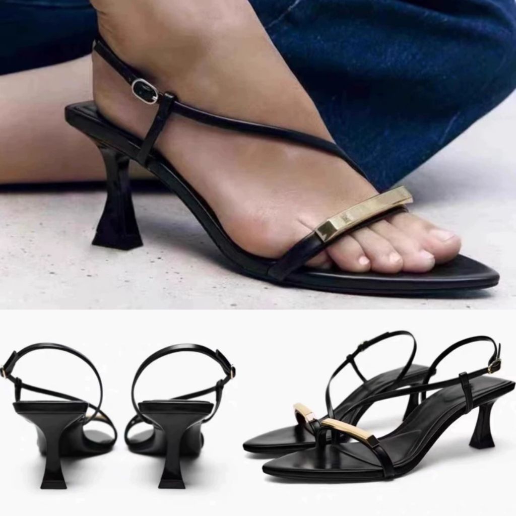 Sandal ZARA Strappy Slingback Heels Shoes