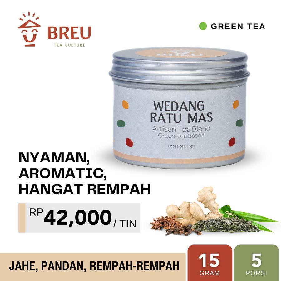 

Wedang Ratu Mas | BREU | Teh Jahe, Pandan, Rempah | 15gr Tin