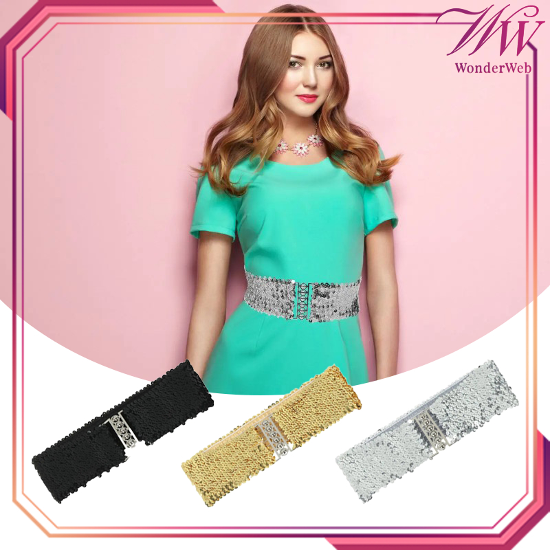 Ikat Pinggang Payet Elastis Sabuk Ikat Pinggang Wanita Belt Payet Sabuk Pinggang Belt Dress Wanita S