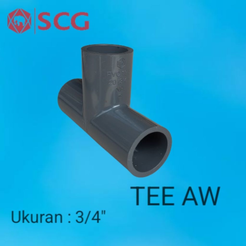Fitting SCG!!! TEE PVC AW SCG 3/4" inch