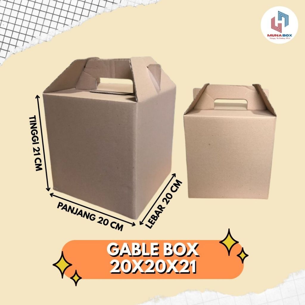 

Kardus Box Jinjing 20x20x21 Gable Box