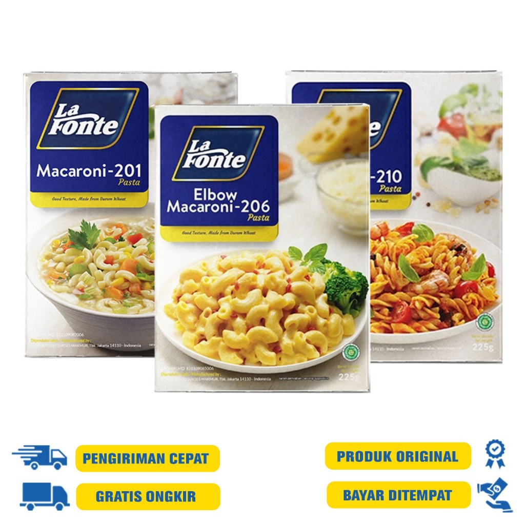 

LA FONTE ELBOW MACARONI | SPIRAL MACARONI | MACARONI - 201 - 225 GRAM
