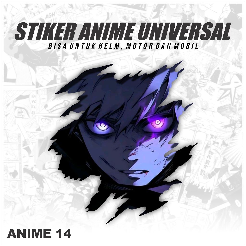 

STICKER ANIME UNIVERSAL KEREN /STICKER VINYL UV TRANSPARAN / STIKER SERBAGUNA HELM MOTOR MOBIL