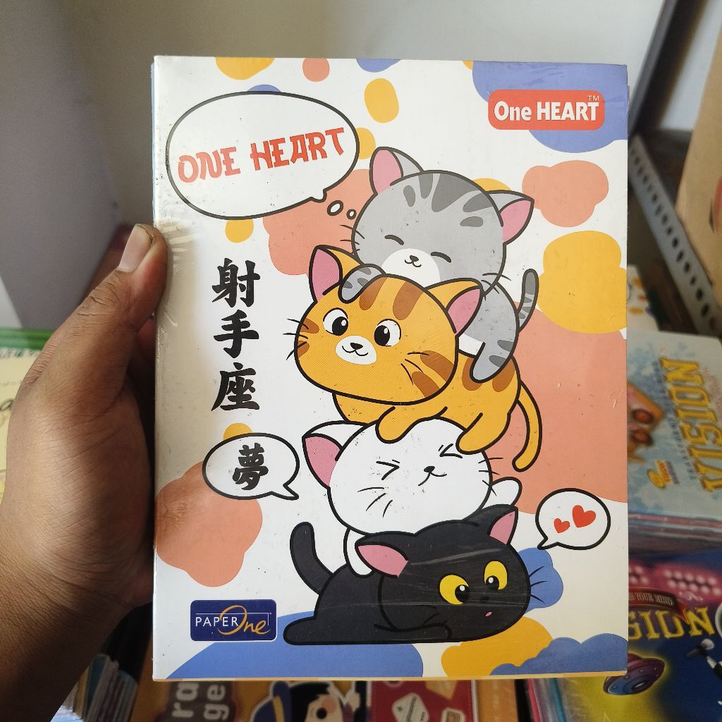 

Buku tulis merk One Heart 38 lembar (1 pack isi 10)