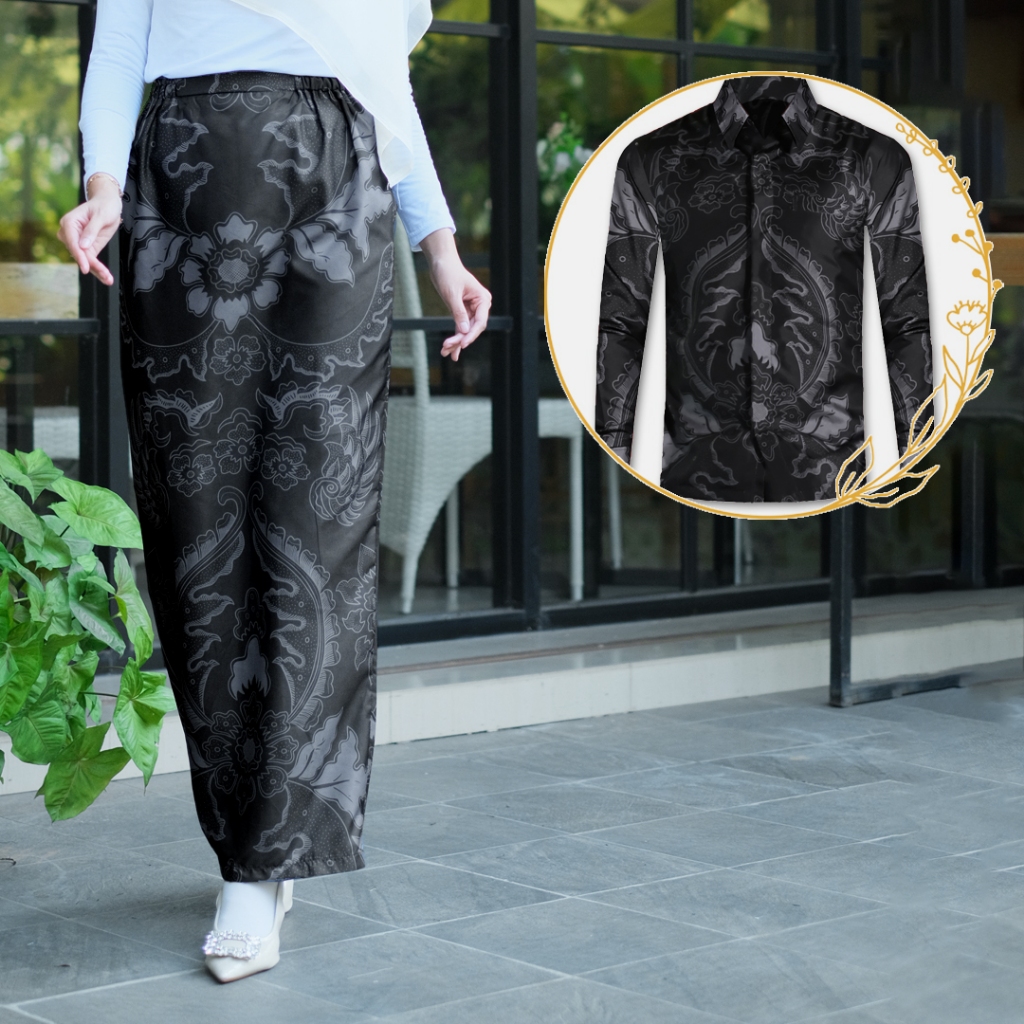 Batik Couple Termurah - Rok Span Batik Couple Bawahan Kebaya Modern Kemeja Slimfit Baju Batik Kekini
