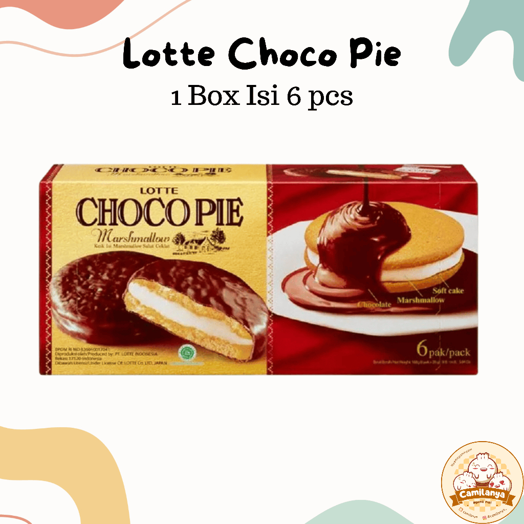 

Lotte Choco Pie Marshmellow 1 Box Isi 6 pcs