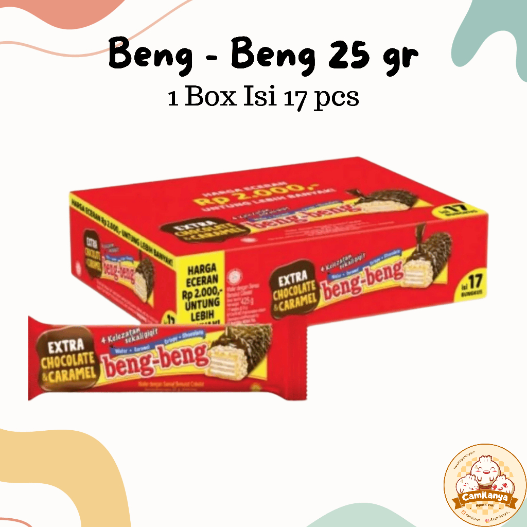 

Beng Beng Wafer Cokelat 25 gr 1 Box Isi 17 pcs