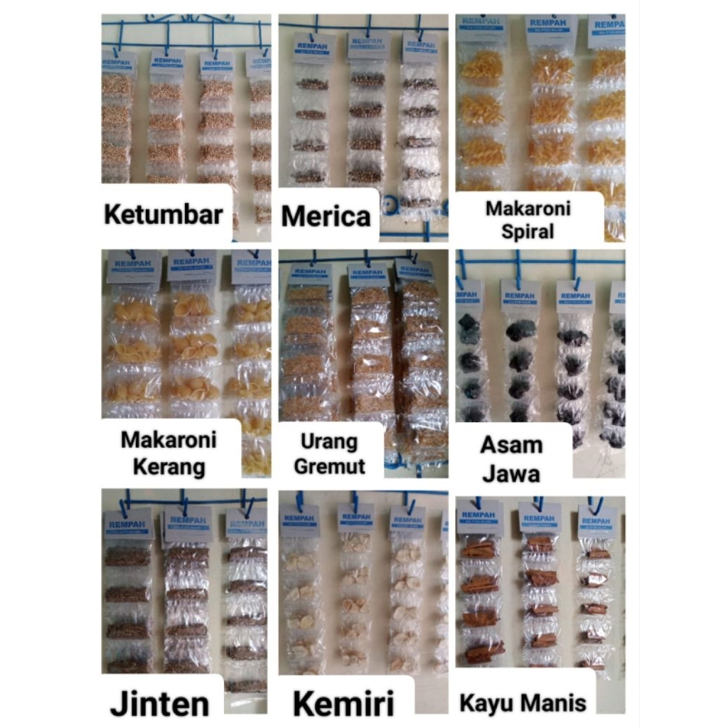 

paket hemat 5 renteng rempah-rempah/50 pcs (bisa pilih varian)
