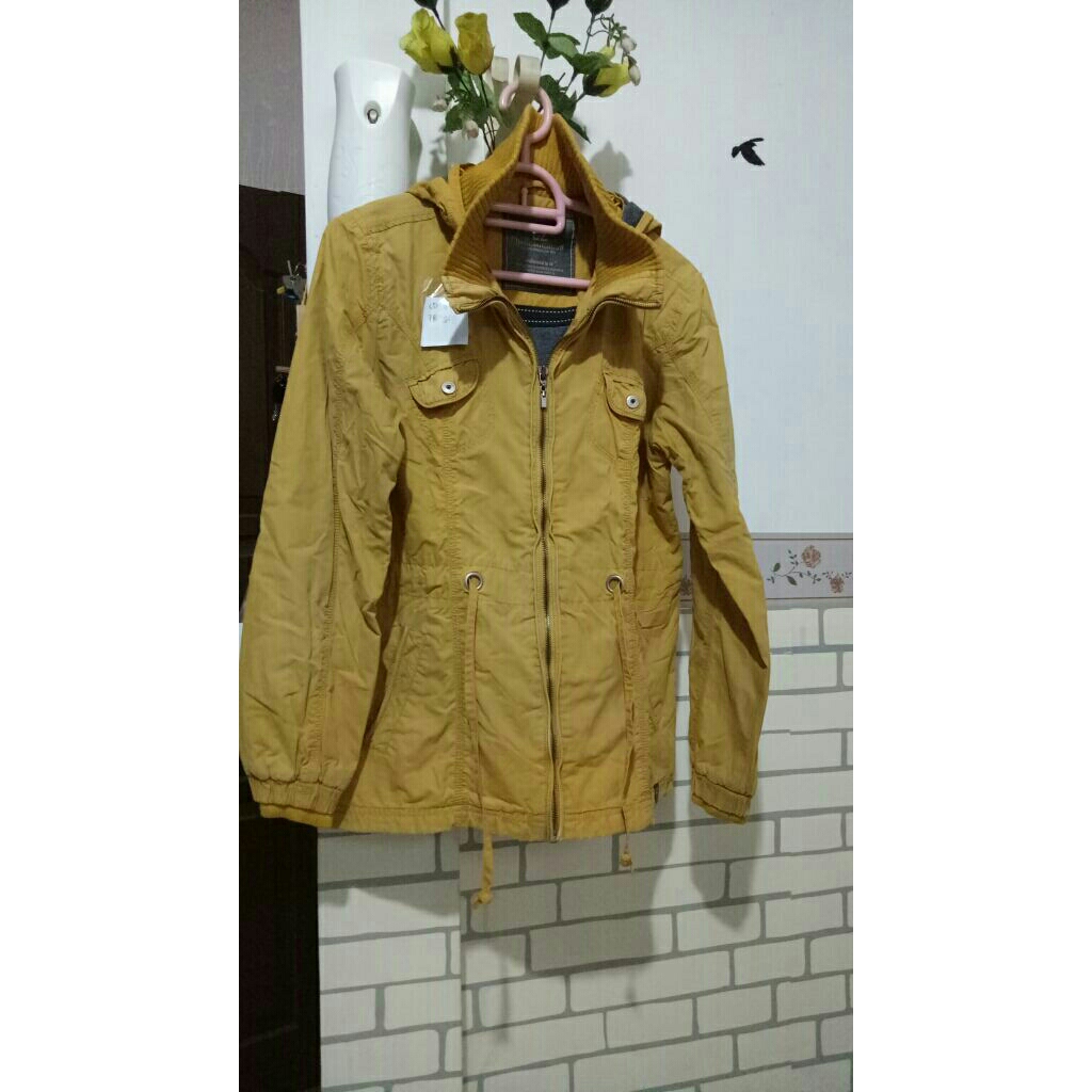 C 2 Biker Jaket Warna Kuning Kunyit Preloved