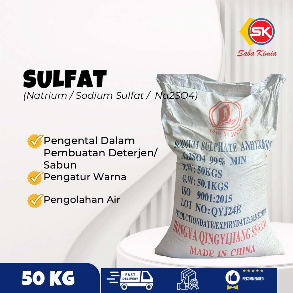 Sulfat/Sodium Sulfat/ Natrium Sulfat/ Na2SO4 RRT 50 Kg