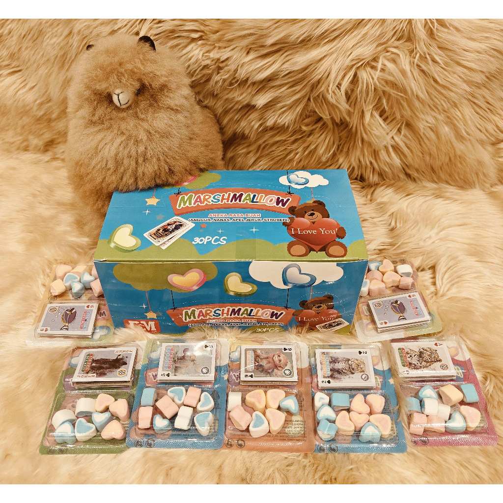

DSM permen Marshmellow kartu, 30 pcs