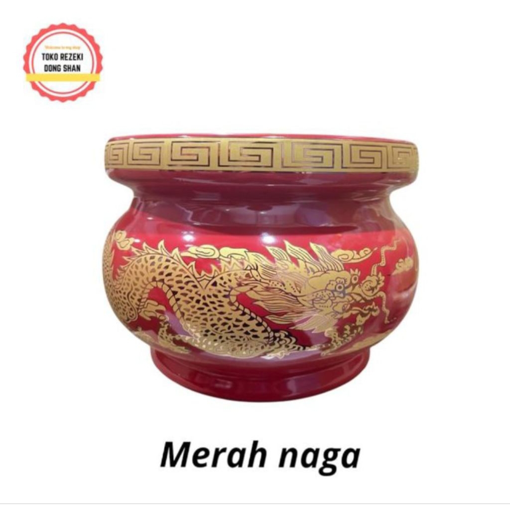 Hiolo Sembahyang Keramik Naga 10 inci