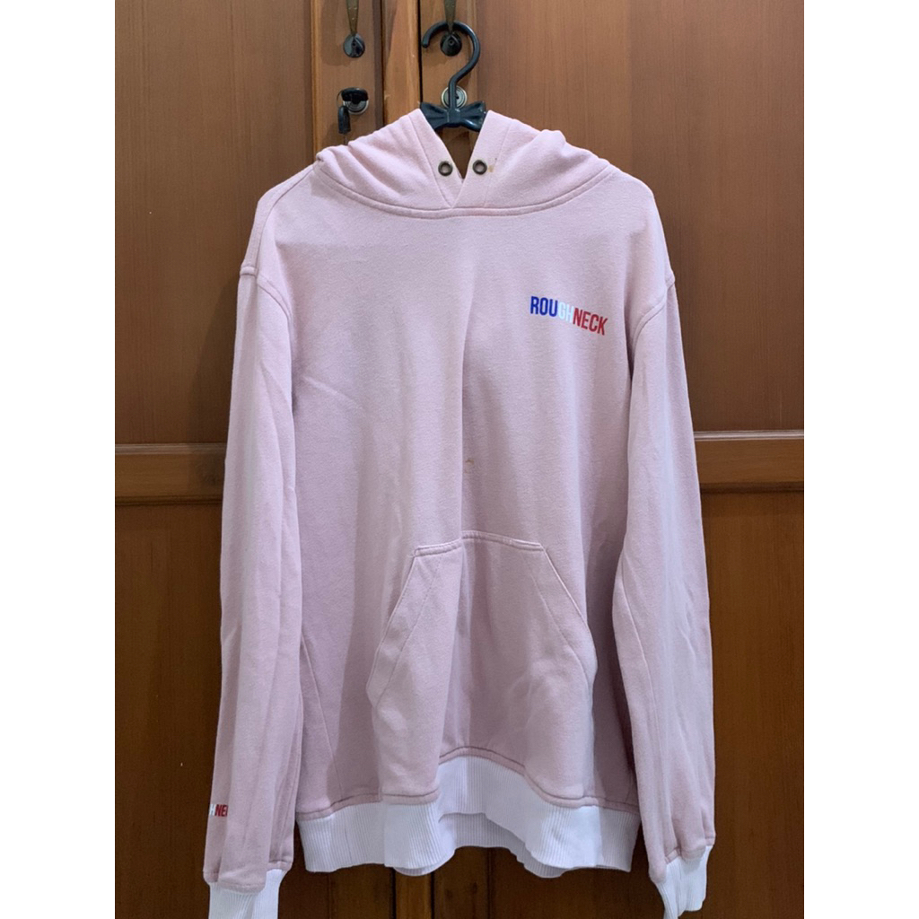 Preloved Hoodie Roughneck Baby Pink | Hoodie Sweater Wanita