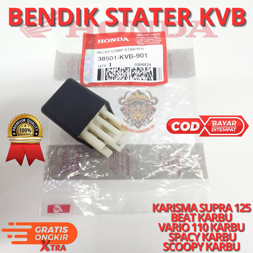 BENDIK STATER KVB UNTUK MOTOR KARISMA, SUPRA 125,BEAT KARBU,VARIO 110 KARBU,SPACY KARBU,SCOOPY KARBU