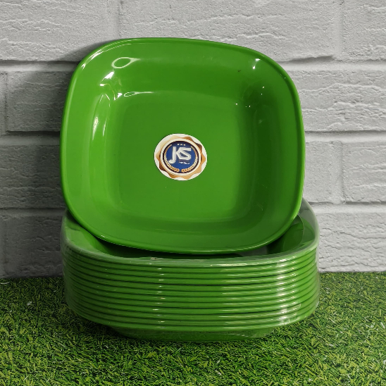 Tatakan Gelas Kotak Plastik 12 PCS [ 1 LUSIN] WARNA HIJAU