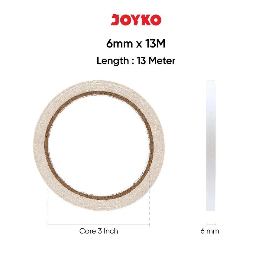 

Double Tape 6MM X 15 YARD Joyko // DOBEL TIP JOYKO