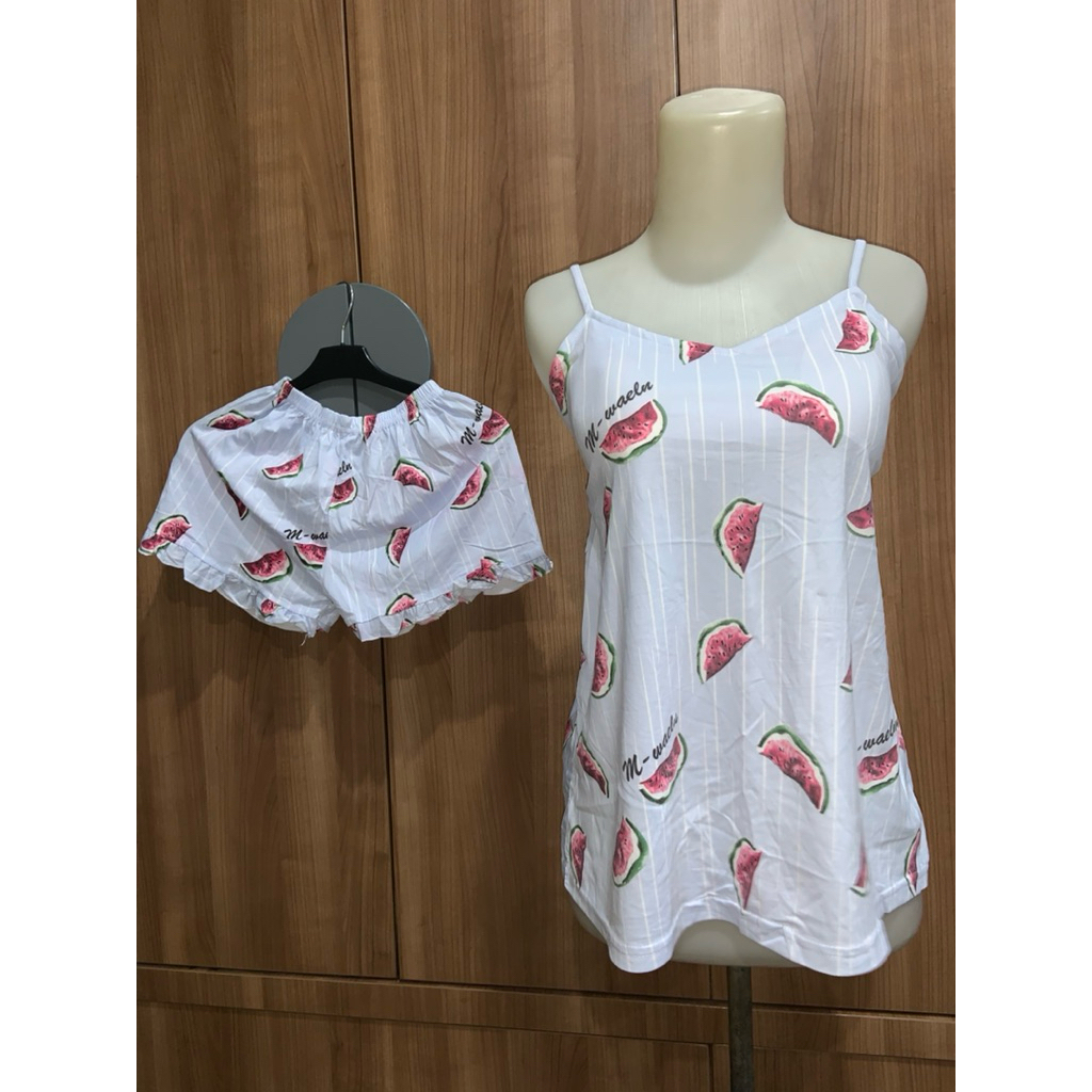 Setelan Piyama Camisole Dress Wanita - Preloved