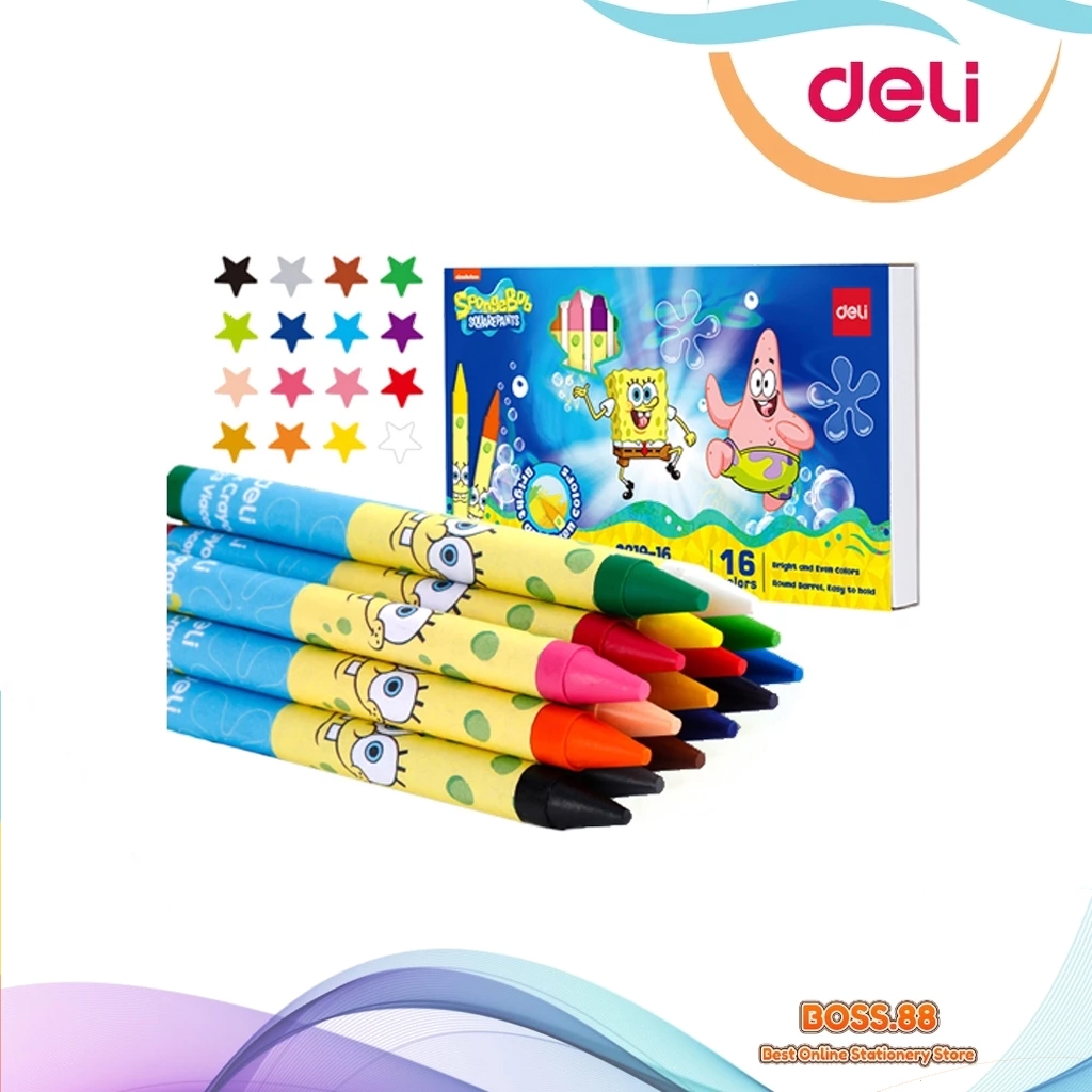 

WAX CRAYON / CRAYON LILIN DELI 16 WARNA C-219-16 SPONGEBOB (1 PCS)