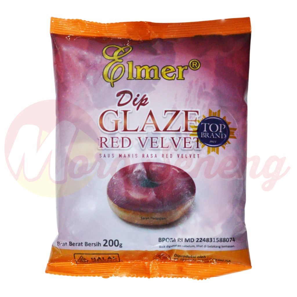 

Elmer Dip Glaze Red Velvet 200 gr Donat 200gr Saus