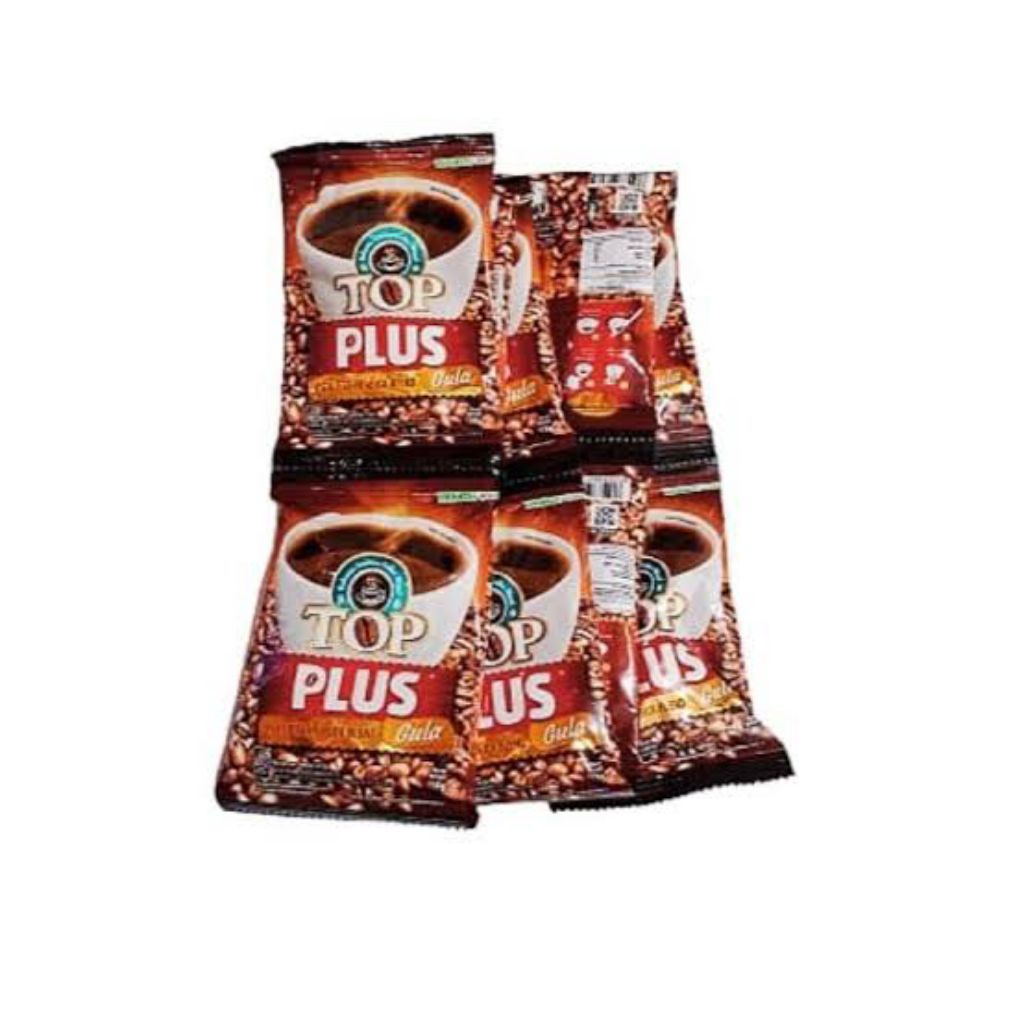 

top plus 18gr x 10 saset kopi+gula