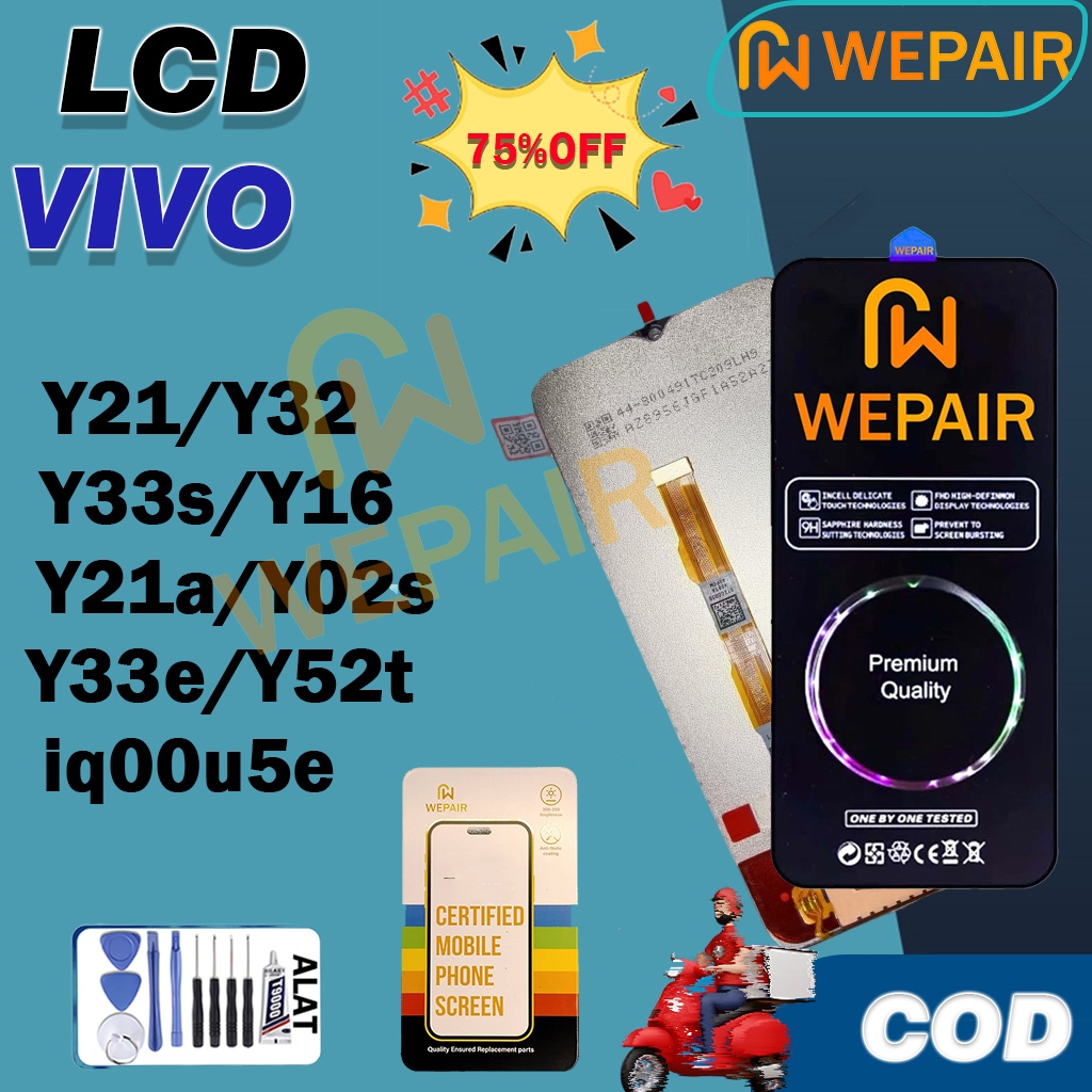 Layar LCD HP Ori VIVO Y21/Y33e /Y21s /Y52T /Y21G/Y33s/Y32/iq00u5e /Y16 /y02s /Y21t /Y21e /Y21a  WEPA