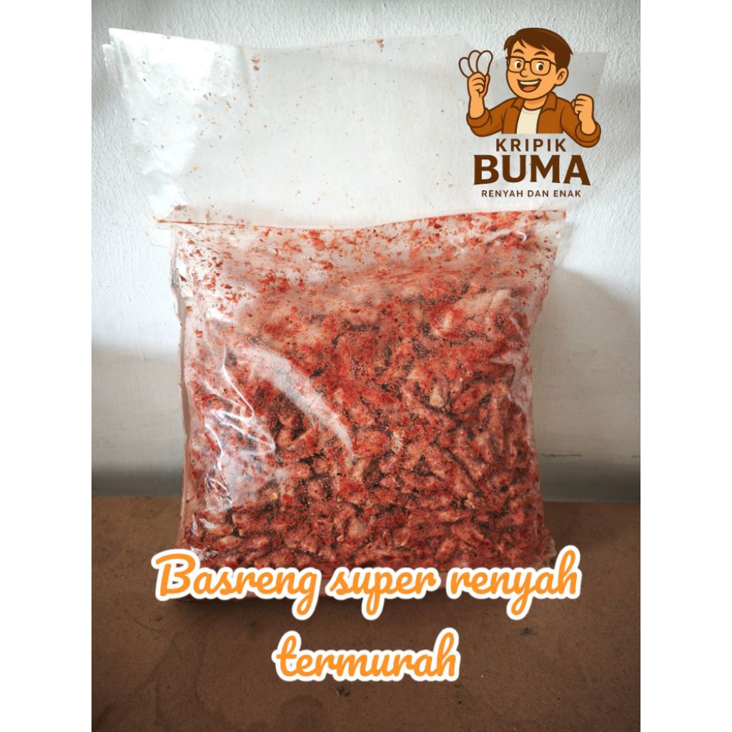 

Kripik Basreng Bumbu melimpah kemasan 1kg termurah dilampung