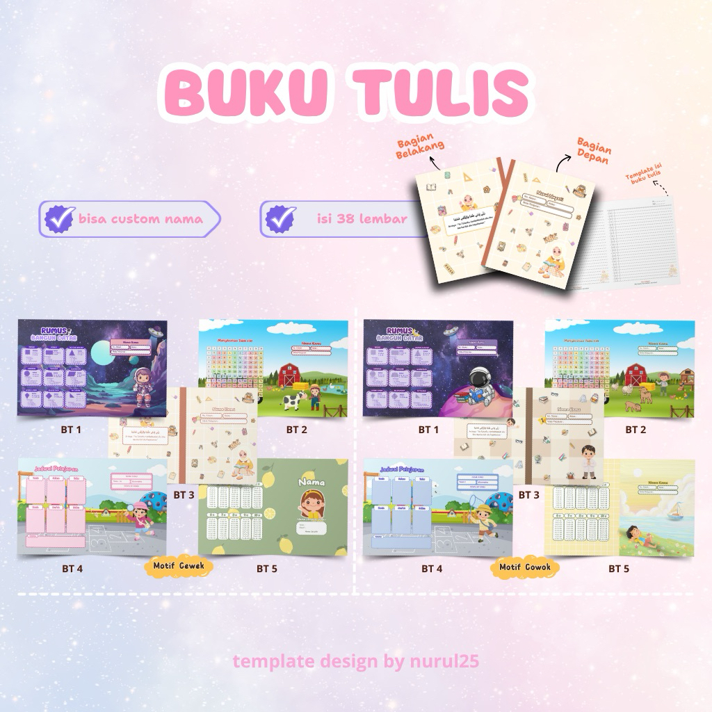 

BUKU TULIS CUSTOM NAMA DAN SEKOLAH