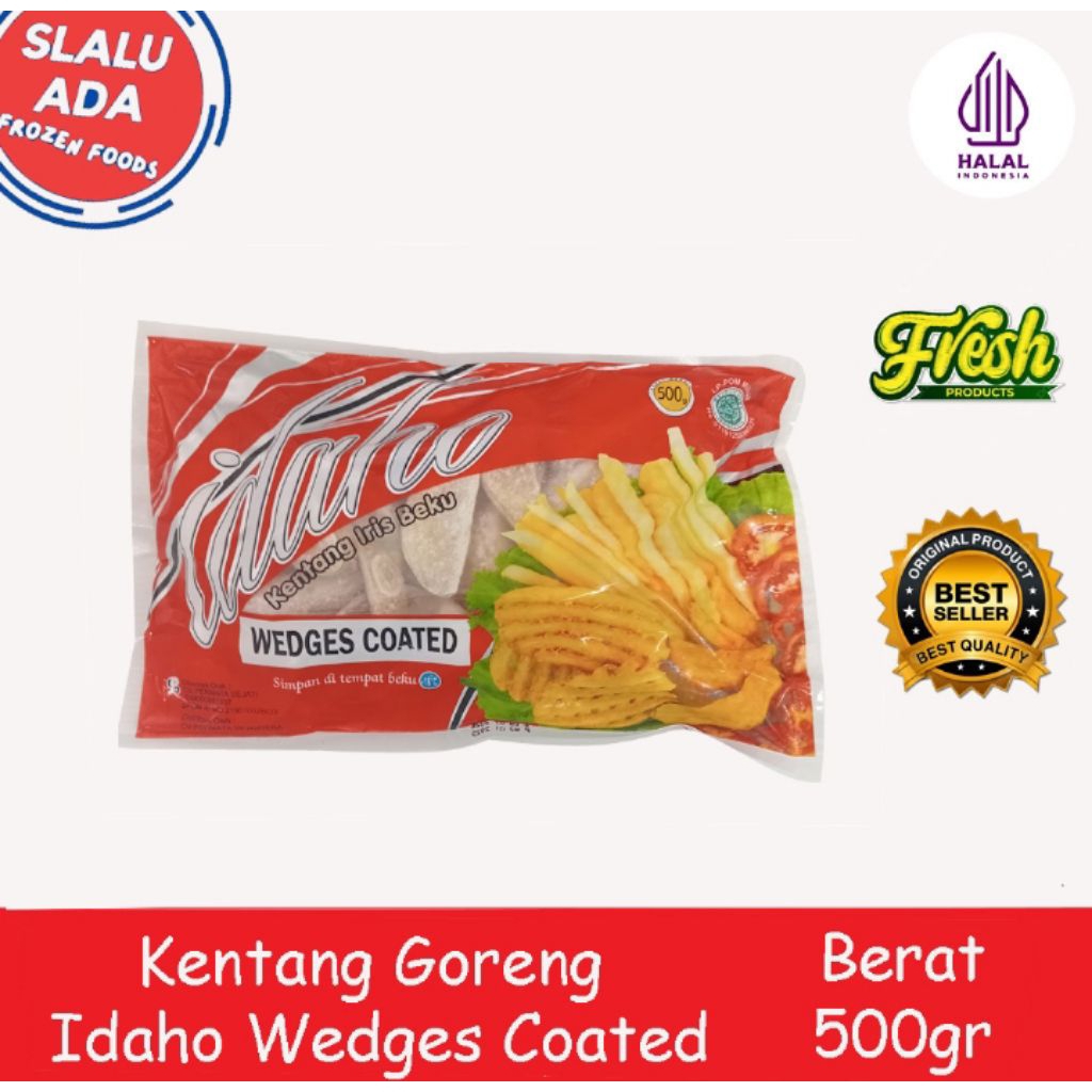 

Kentang Goreng Idaho Wedges Coated 500gram