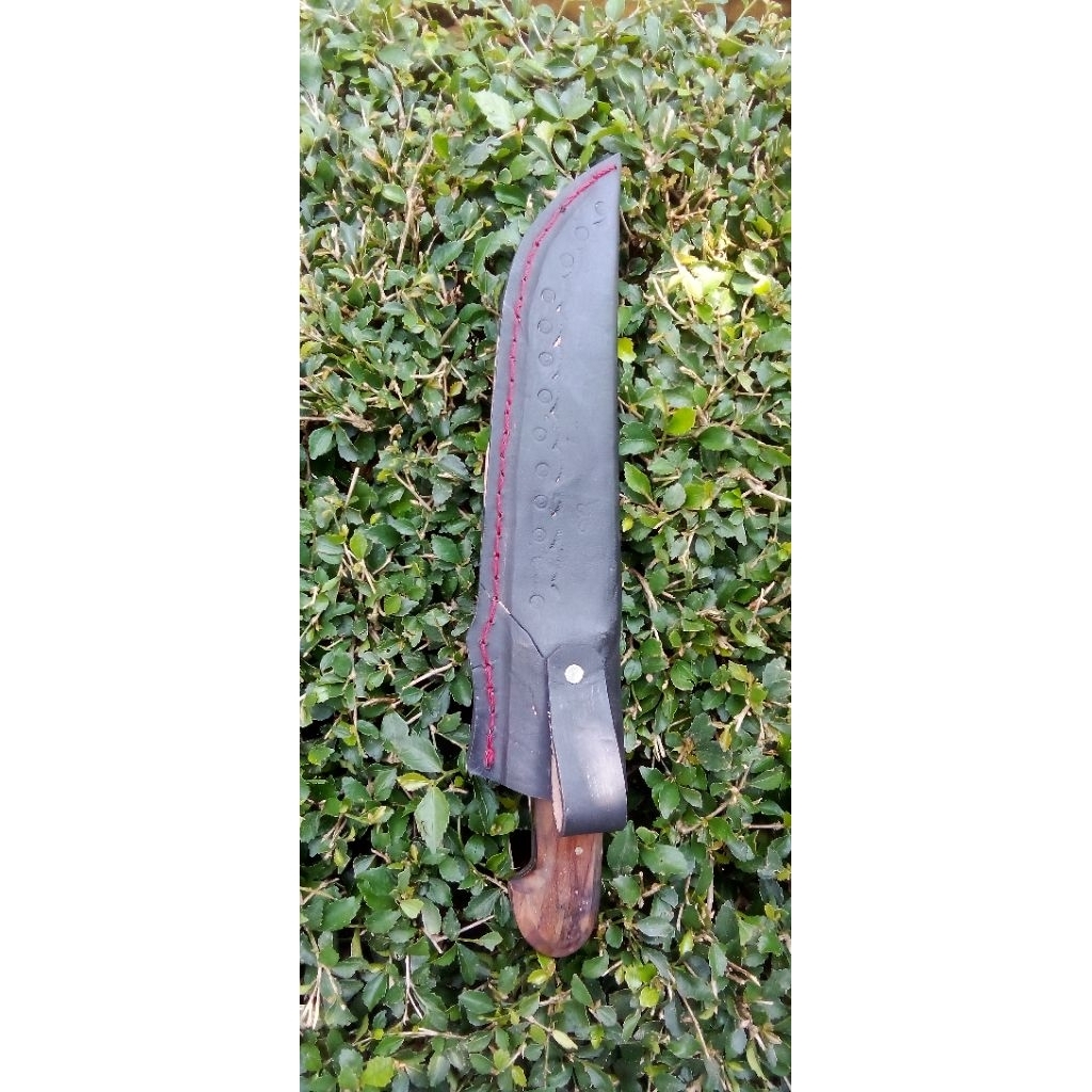 PISAU SEBELIH KAMBING FULL TANG BAJA PER SARUNG KULIT