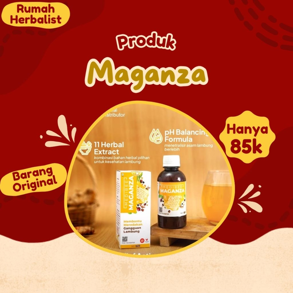 

Medibee Maganza - Madu Herbal Pencernaan Bantu Atasi Maag, Gerd, & Asam Lambung