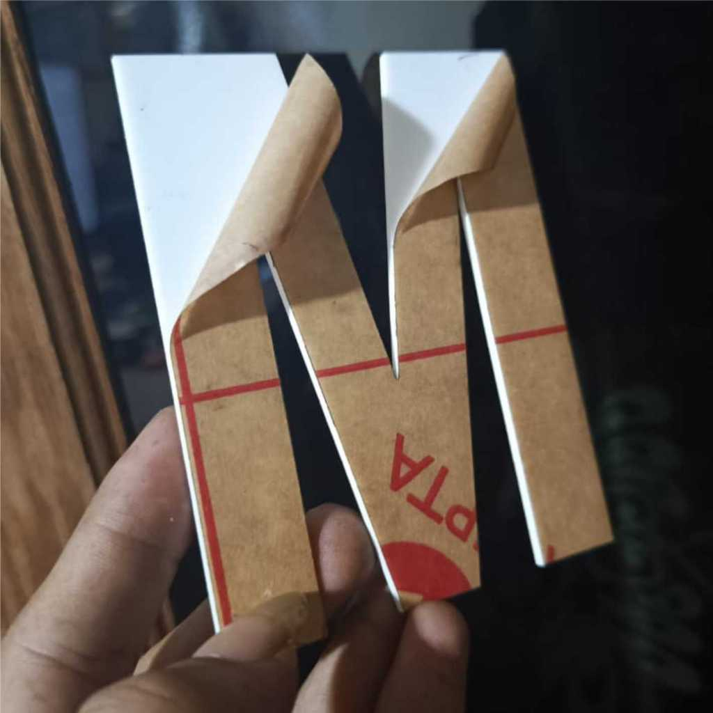 Huruf Timbul Akrilik Ekonomis Tinggi 30cm Dekorasi Hrf Timbul Akrilik Tebal 2mm Nama Masjid,Toko,JL