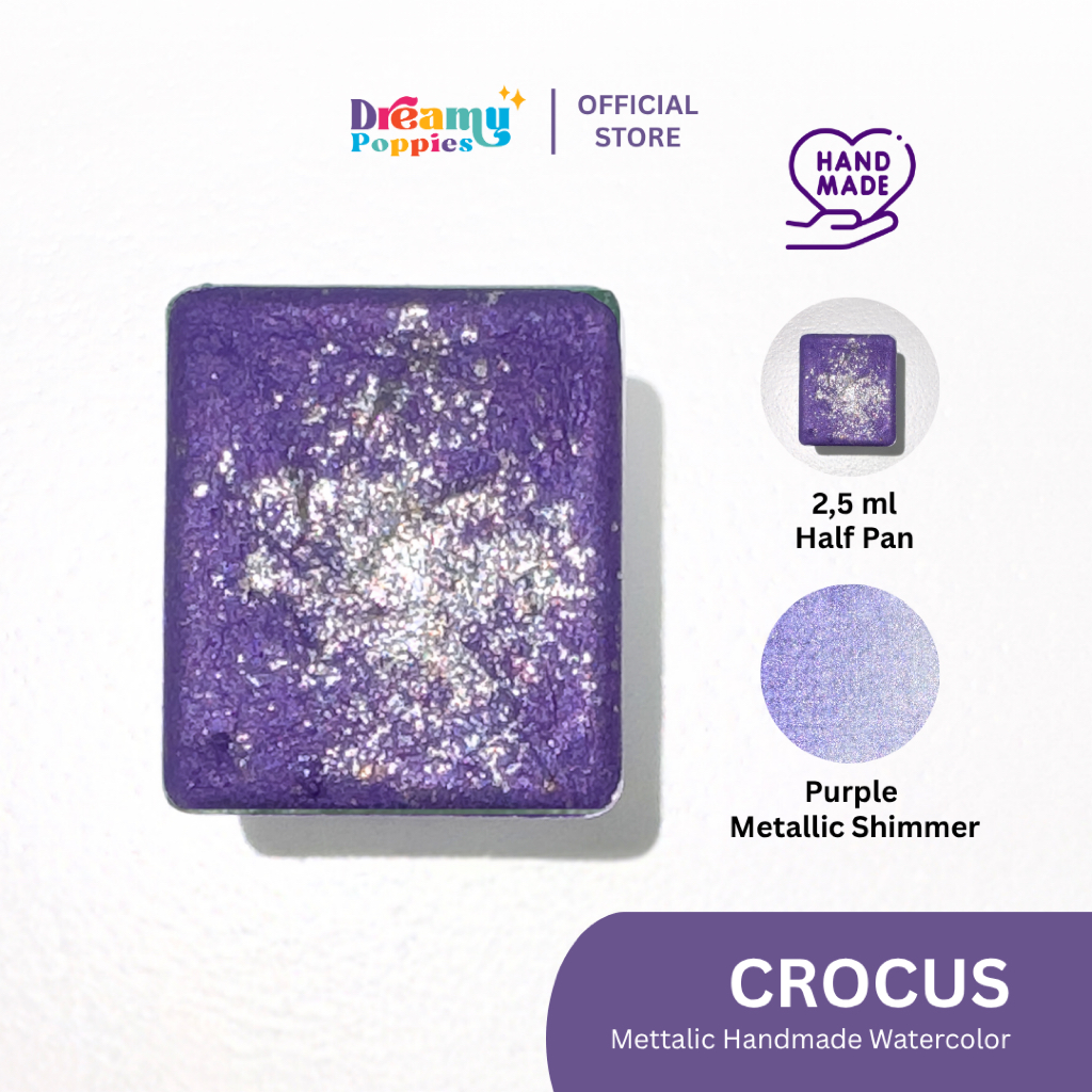 

Dreamy Poppies Crocus Handmade Mettalic Watercolor