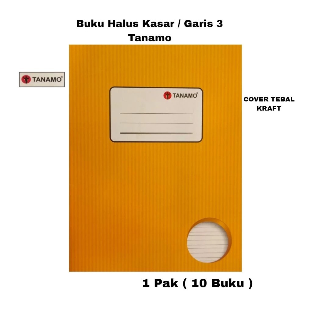 

1 Pak (10 Buku) !!! Buku tulis Halus kasar / Garis 3 Tanamo 38 Lembar Motif Kraft
