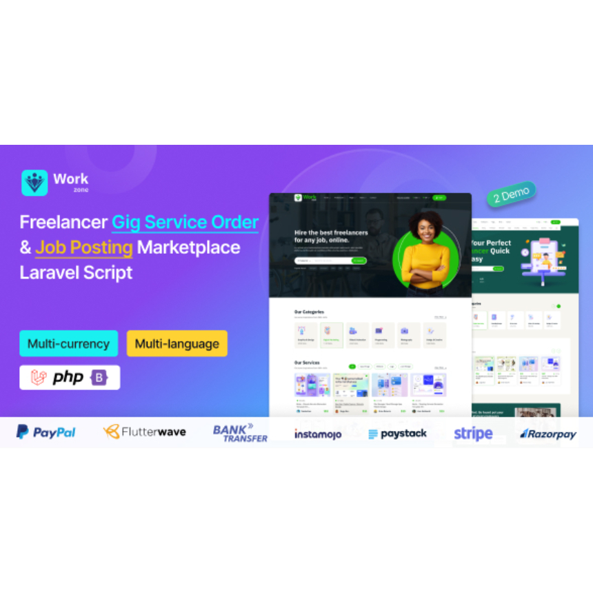 Workzone - Freelancer Marketplace for Gig Service Order & Job Posting Laravel Script
