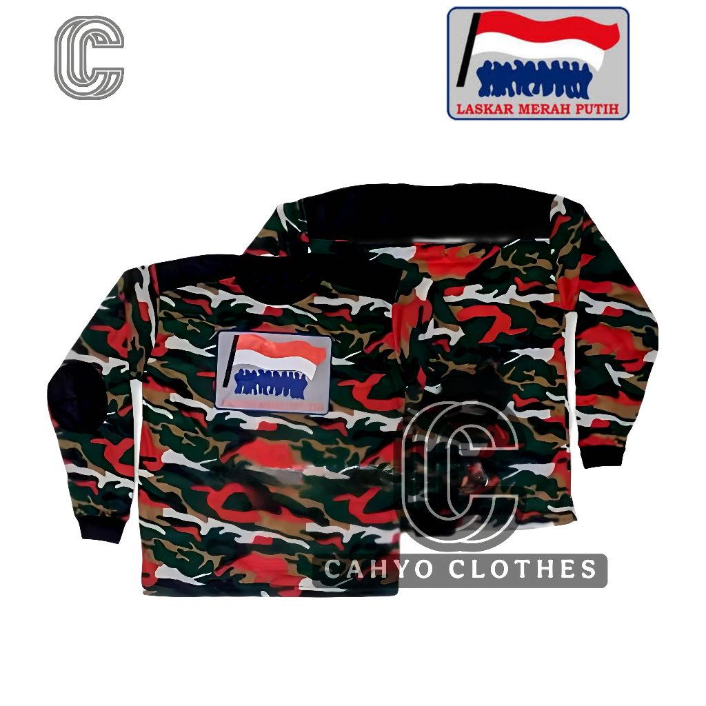 BAJU KAOS LORENG LASKAR MERAH PUTIH| LMP,KAOS LENGAN PANJANG LASKAR MERAH PUTIH,BAJU KAOS LMP,LORENG