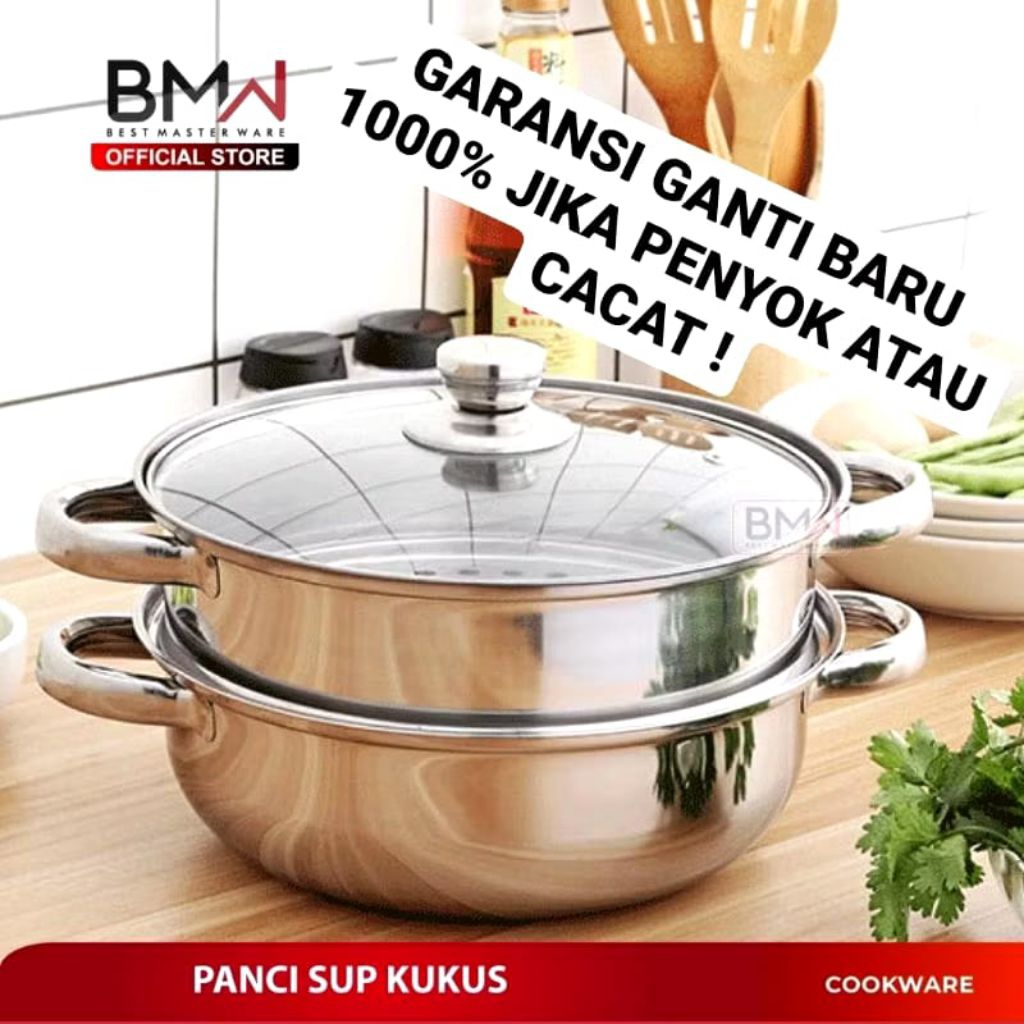 DESS Panci Steamer Stainless Kukus Siomay 2 Susun/Panci Kukus Dimsum/Panci Kukus Serba Guna/Panci