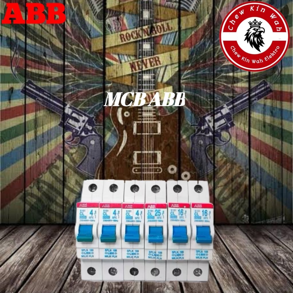MCB ABB PLN type S191 2a 4a 6a Original di Jamin Normal