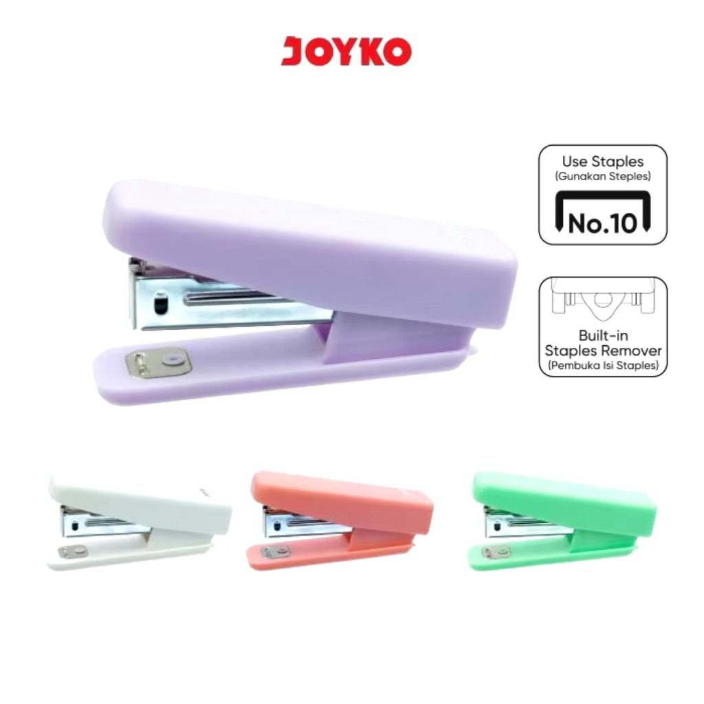 

Stapler Joyko ST-22 Mini Jepretan No.10 - Stepler Warna-warni dengan Pembuka Staples