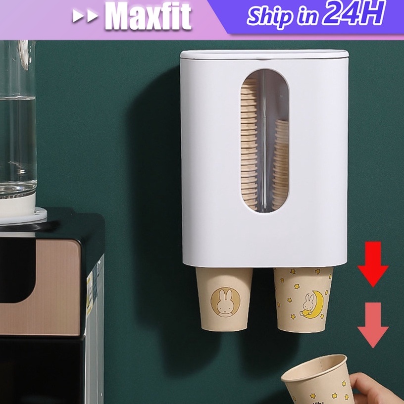 KODE U96F Paper Cup Dispenser Plastik Holder Dispenser Gelas Plastik Paper Cup Anti Dust Tempat Gela