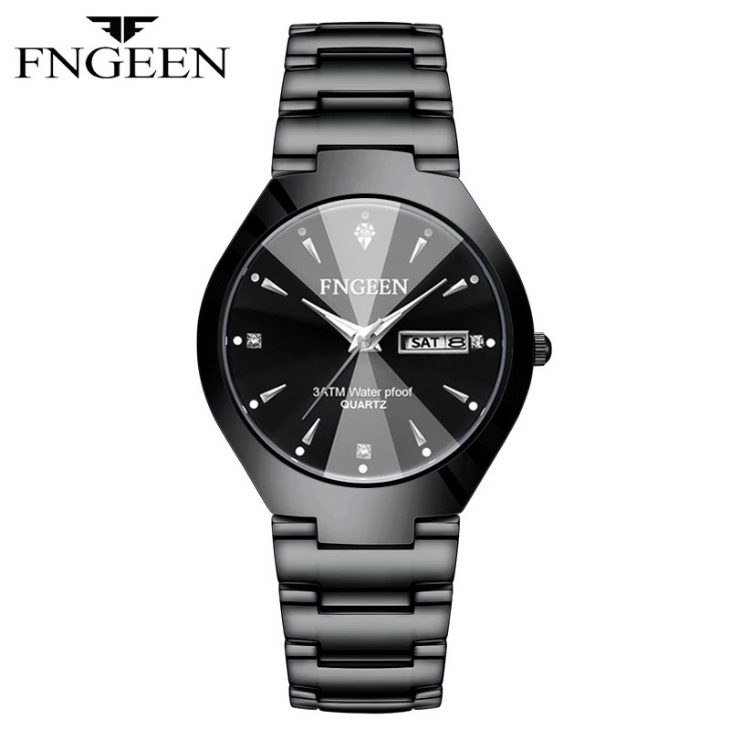 FNGEEN 5808 Jam Tangan Couple Original Asli Quartz Fashion Mewah Watch Tali Stainless Steel Terbaru