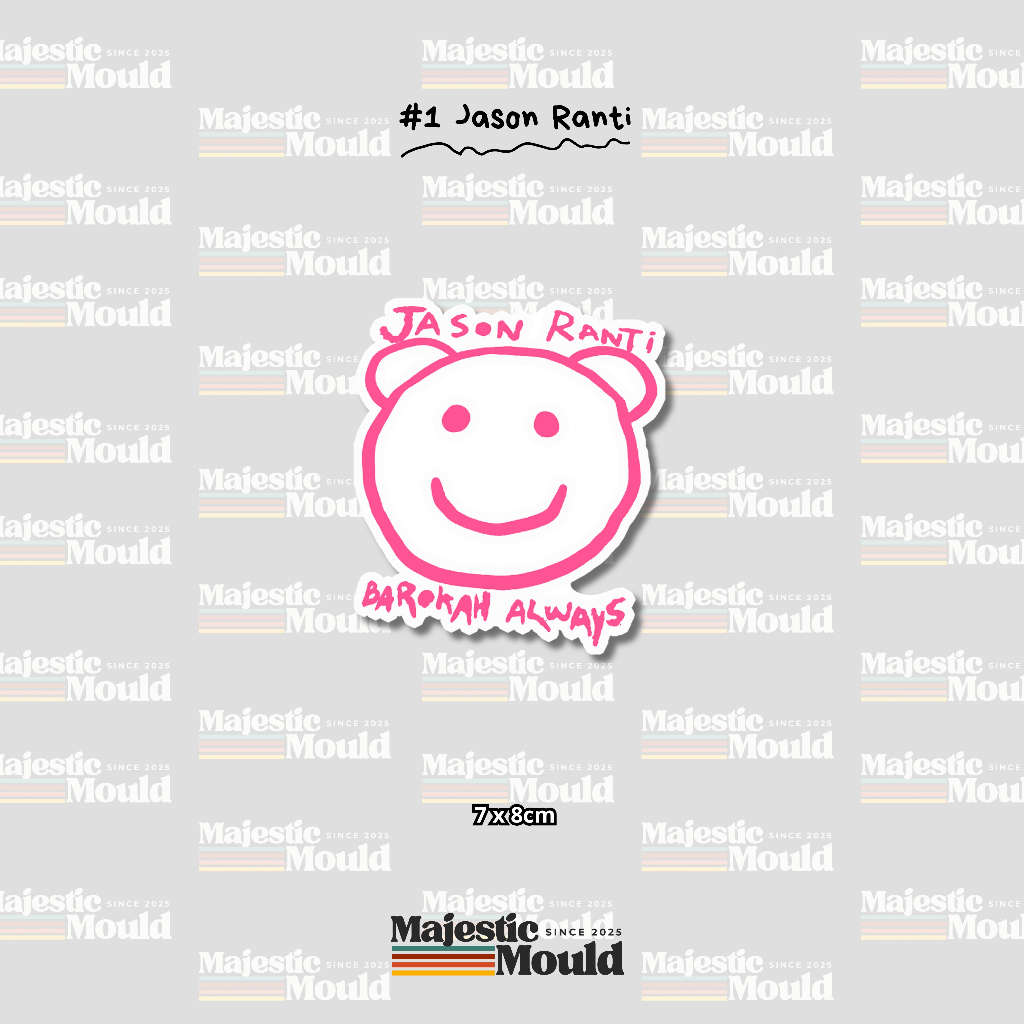 

#1JasonRanti – Stiker Band Vinyl Glossy | Tahan Air & Luntur (Laptop/Helm/Tumbler/dan media lainnya)