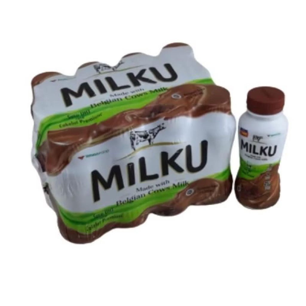 

MILKU Susu Coklat/Stroberi 200ml isi 12 botol
