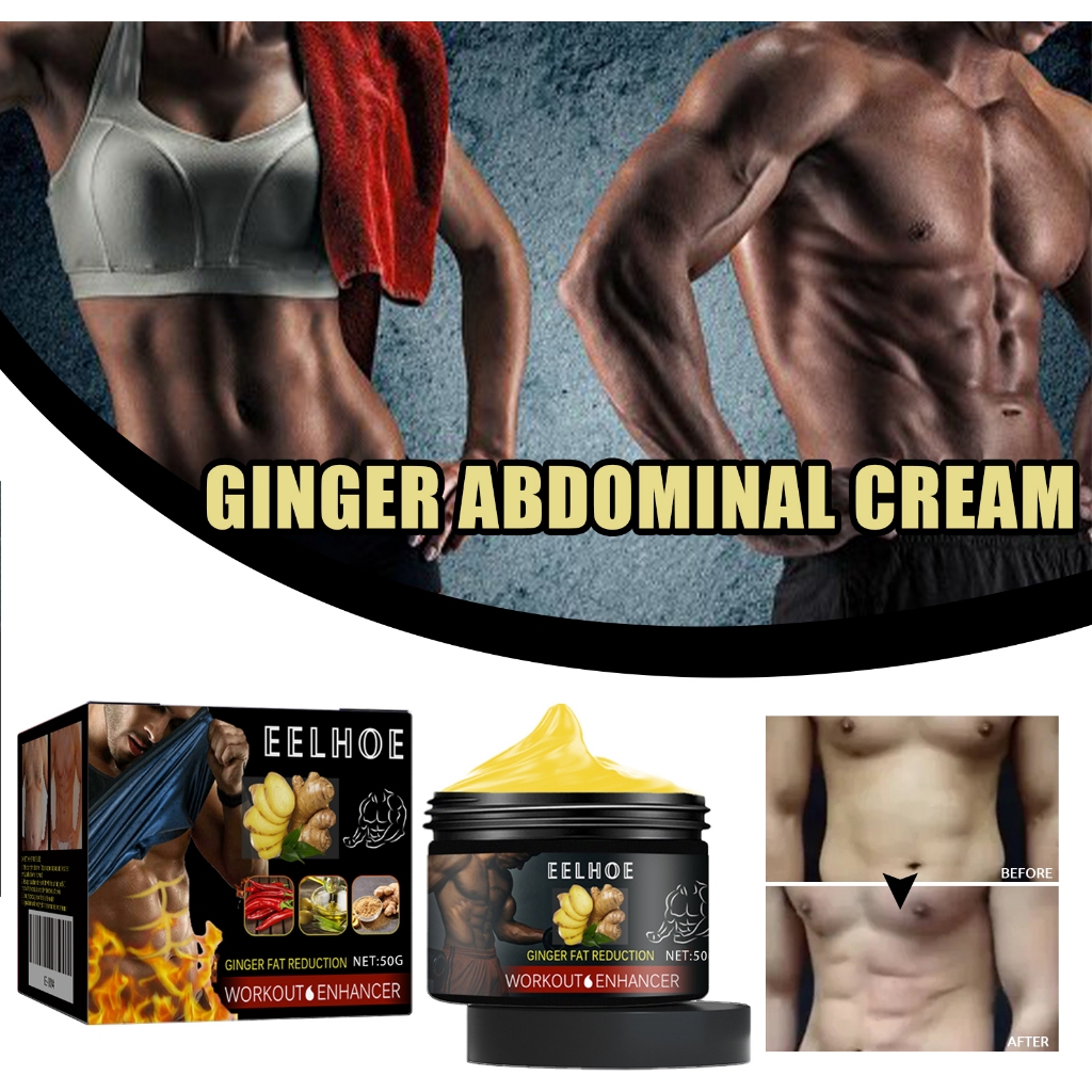 EELHOE Cream Pelangsing 50g Pembakar Lemak Bakar Lemak Perut Cream Pelangsing Krim Otot Perut Pembak