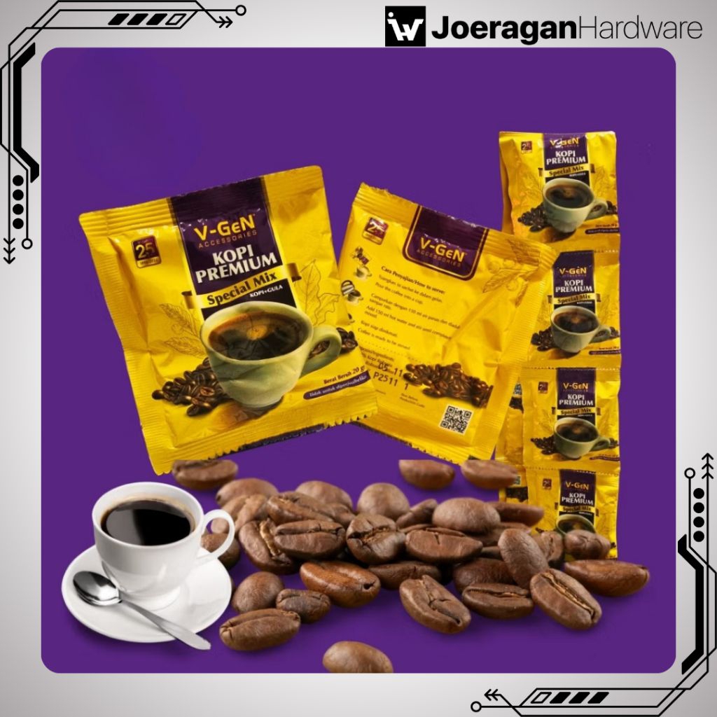 

Kopi Sachet Instant 20gr Special Mix V-GeN Gula Coffee Saset Instan 20 gram VGEN