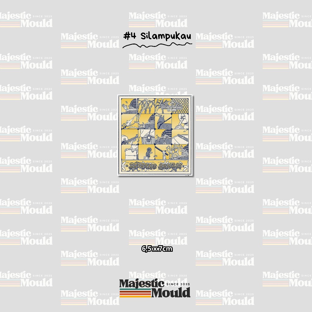 

#4Silampukau – Stiker Band Vinyl Glossy | Tahan Air & Luntur (Laptop/Helm/Tumbler/dan media lainnya)
