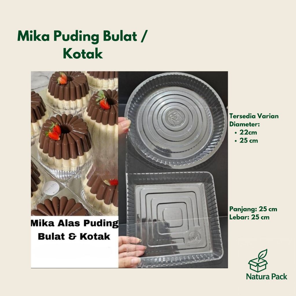 [10 PCS] Mika Puding Bening Bulat & Kotak – Wadah Plastik Puding