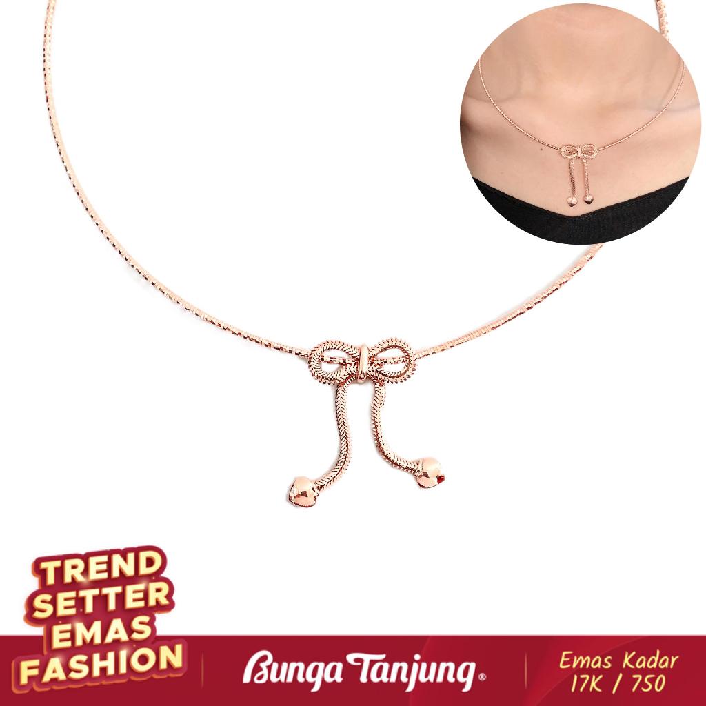 KALUNG CHOKER SIMPUL - EMAS 17K - BUNGA TANJUNG GOLD