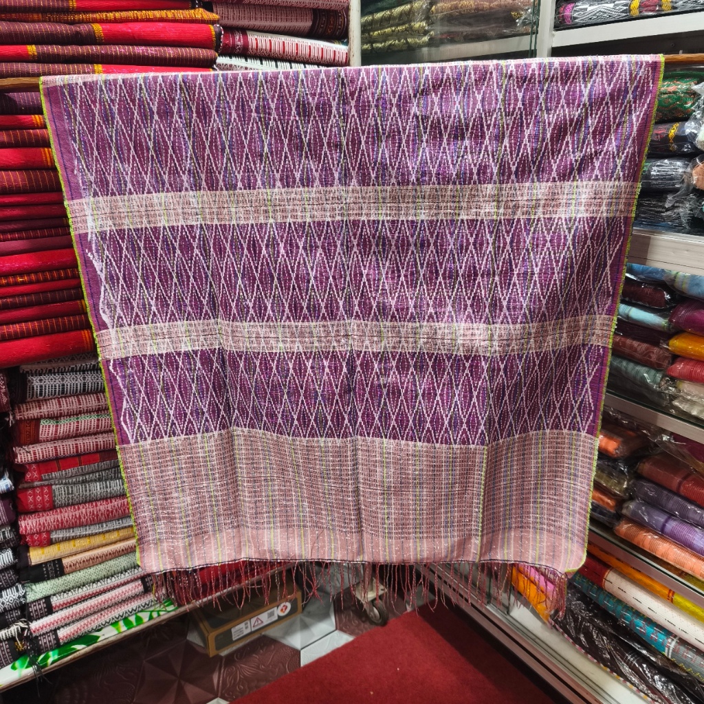 Ulos Simalungun Hati Rongga Tapak Catur Lilac