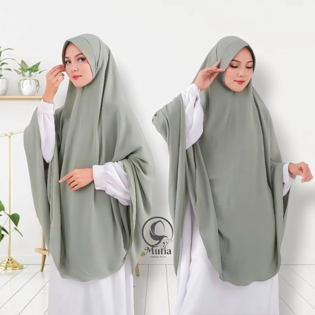 PAKET HEMAT HIJAB BERGO JUMBO CRINKLE AIRFLOW PREMIUM PET UKURAN XXXL/XL/JILBAB BERGO JUMBO CRINKLE